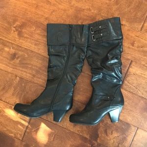 Black heel boots